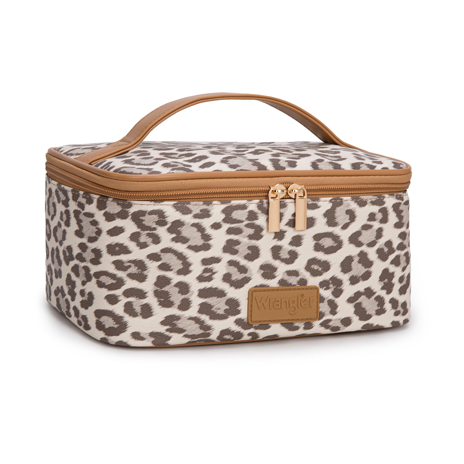Wrangler Travel Makeup Bag 2pcs Set Cosmetic Bag with Makeup Brush Holder