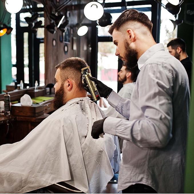 Hilandkom Men's T-Blade Hair Clippers, Waterproof & Low Noise, Professional Hair Trimmer, USB Quick Charge & LED Display, Ergonomic All Metal Design