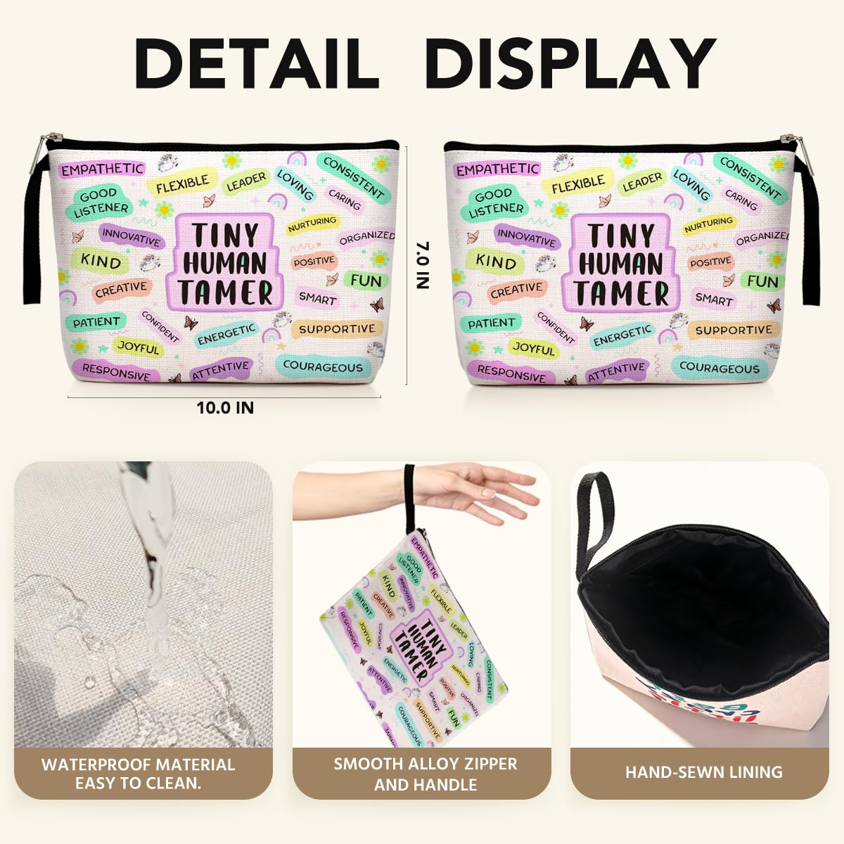 Teacher Gifts Makeup Bag Teacher Appreciation Gifts Zipper Toiletry Bag