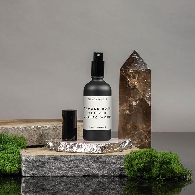 ENVIRONMENT Inspired by 5-Star Resort FMT Room Spray, 100ml Air Freshener (Damask Rose | Vetiver | Guaiac Wood) Home Fragrance Accessories, Room Perfume, Room Deodorizer, Vegan & Cruelty-Free