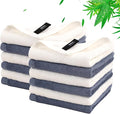Wash Cloths 12 Cnt,Face Towel for Sensitive Skin,13x13 in,White+Slate Blue