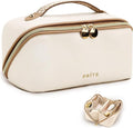 Prite Makeup Bag Travel Toiletry Bag Open Flat Cosmetic Organizer for Women