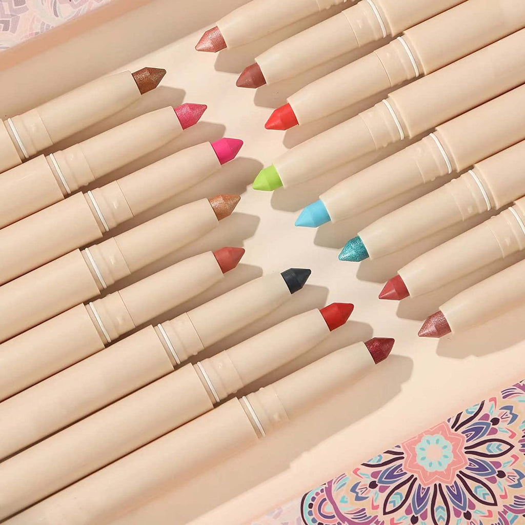 Pink Matte Eyeshadow Pencil, Waterproof Long Lasting Eye Shadow, High Pigment Hypoallergenic Highlighter Stick - Create Multi-Dimensional Eyes Look (05# Pink Matte)