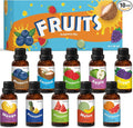 Fruit Fragrance Oil for Candle Soap Making, 10x30ml Holamay Essential Oils for Diffusers for Home, Coconut, Strawberry, Mango, Pineapple, Large Size Diffuser Oils Gift Set