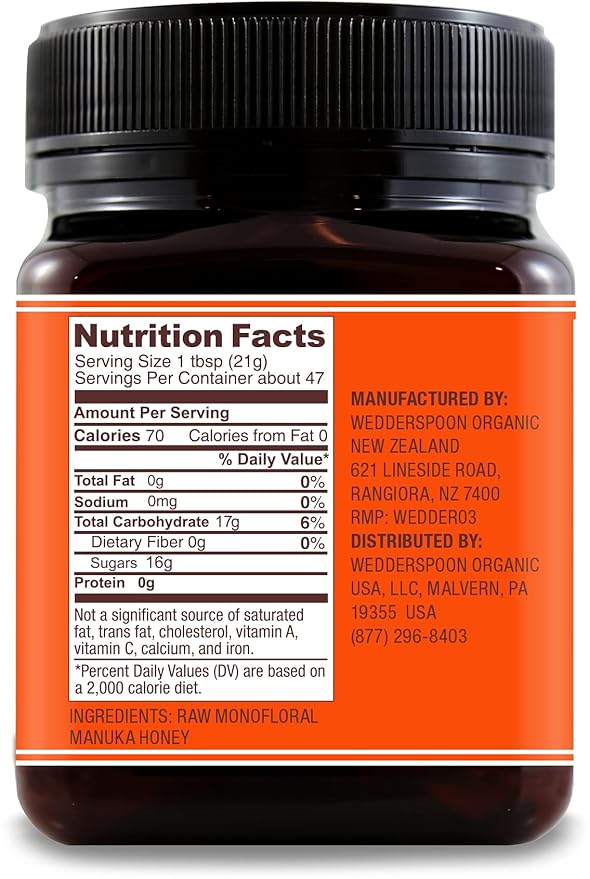 Wedderspoon Raw Manuka Honey 150+ MGO, 35.2 Oz, Unpasteurized New Zealand Honey, Non-GMO, BPA-Free Jar, Superfood & Natural Wellness Support