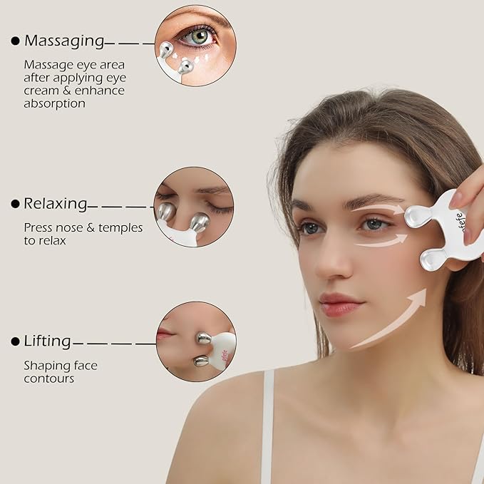 Stainless Steel Bunny Gua Sha & Face Roller, Cryo Rabbit Massager
