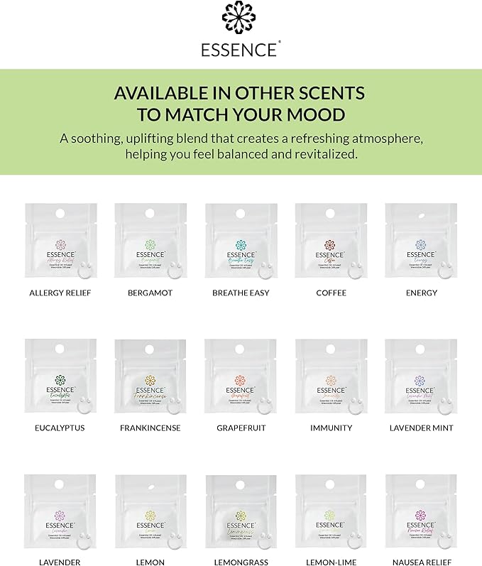 Essence Wearable Aromatherapy Nasal Diffuser – Stress Relief Essential Oil