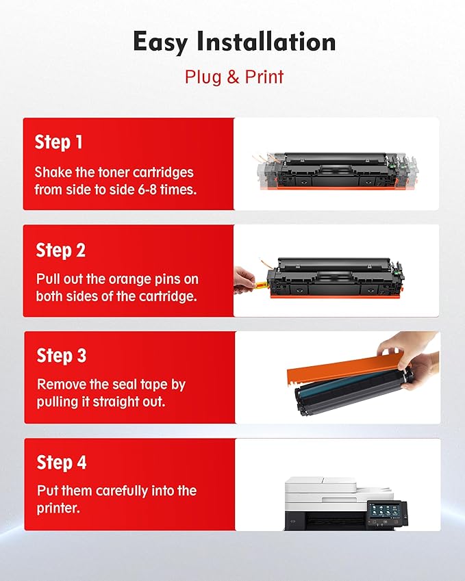 067H Toner Cartridge Set 4 Pack for Canon 067 MF656cdw MF656Cdw LBP632Cdw