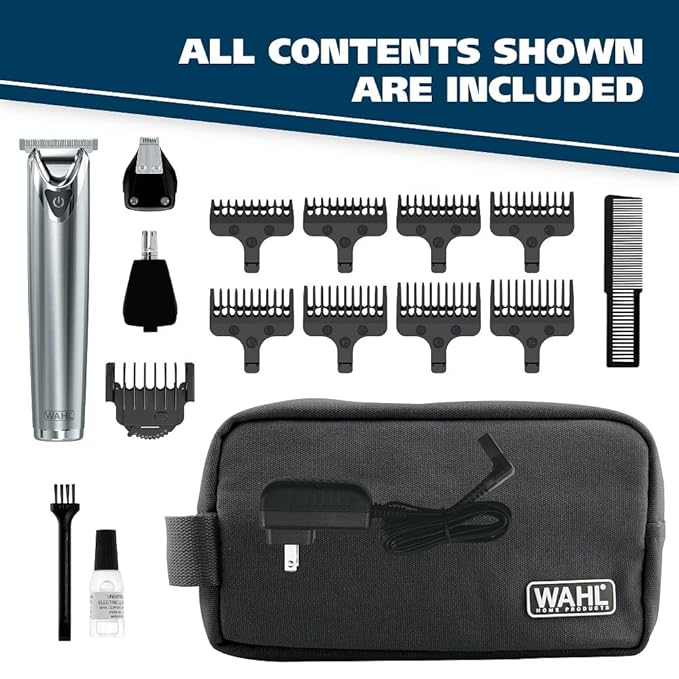 Wahl USA Stainless Steel Lithium-Ion Cordless Beard Trimmer for Men