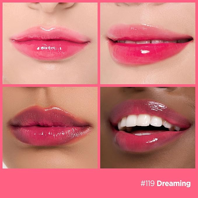 Laka Fruity Glam Tint | Glowing Korean Lip Tint with Hydrating Lightweight Texture | Buildable Color, Non-Sticky High Shine Gloss | K-Beauty Korean Makeup | #119 Dreaming, 0.15oz