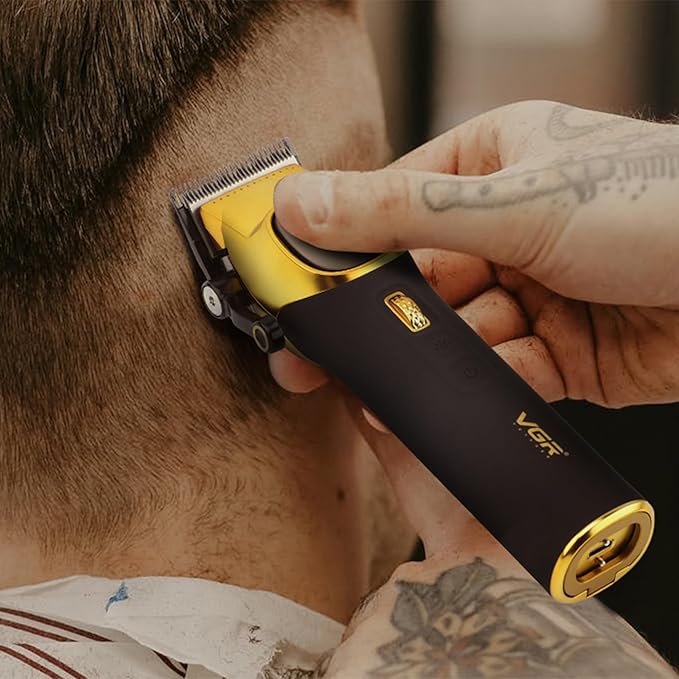 VGR 885S2 Professional Hair Clippers for Men with Hair Trimmer Set, Gold