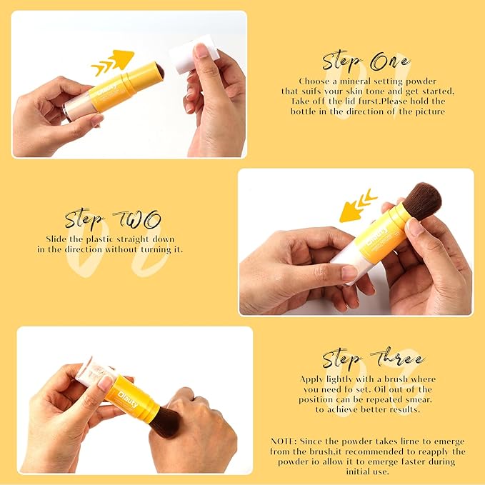 Mineral Powder Sunscreen for Face & Scalp, SPF 35 Brush on Sunscreen Setting Powder, Matte Oil Control Hair Sunscreen Face Powder, Lasting Lightweight Breathable Travel Essentials (#02 Medium)