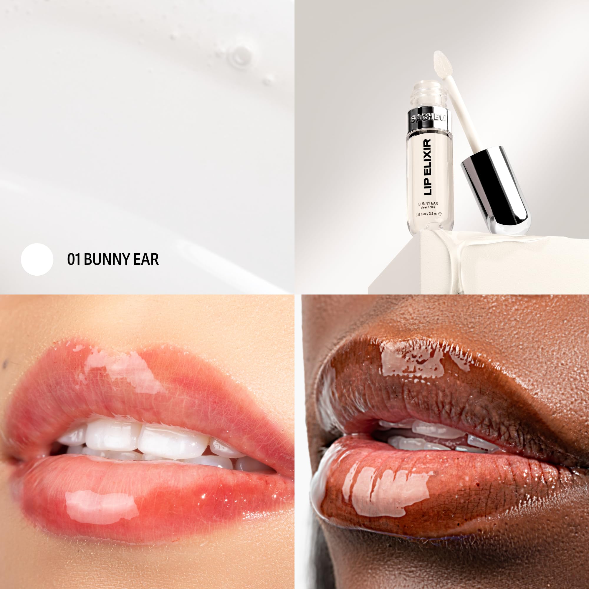 Sacheu Lip Liner STAY-N Peel Off & Lip Elixir Duo, p-INKED & Bunny Ear