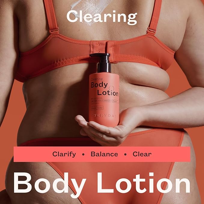 Frank Body Clearing Body Lotion | Vegan & Cruelty Free |Lightweight, Fast-Absorbing Gel-Lotion | With Niacinamide for a Healthy Skin Barrier | Mandarin & Cedarwood Scented (250ml / 8.45 fl oz)