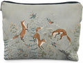 RYYCDOI Fox Gifts for Women, Fox Wildflowers Makeup Bag, Forest Fox Cottagecore Cosmetic Bags Toiletry Bag for Women, Animal Lover Gifts