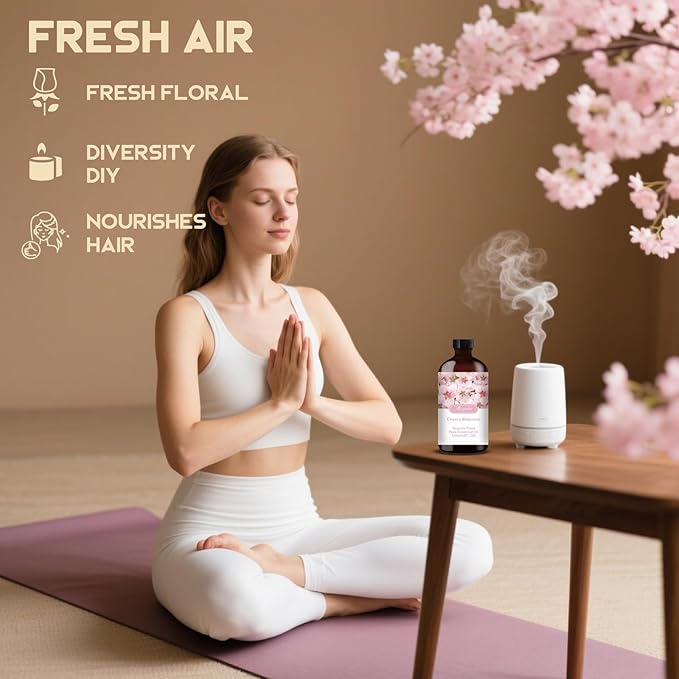 MLYNKL Cherry Blossom Essential Oil,Cherry Blossom Oil for Massage,4 fl oz