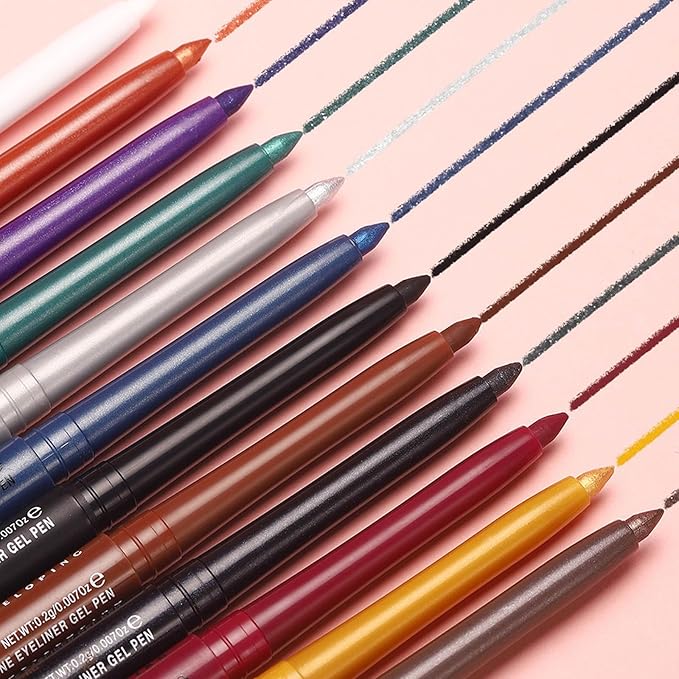 Mefyhtune Grey Eyeliner Pencil Waterproof Retractable Cream Grey Gel Eyeliner Smudge-proof Hypoallergenic (10#)