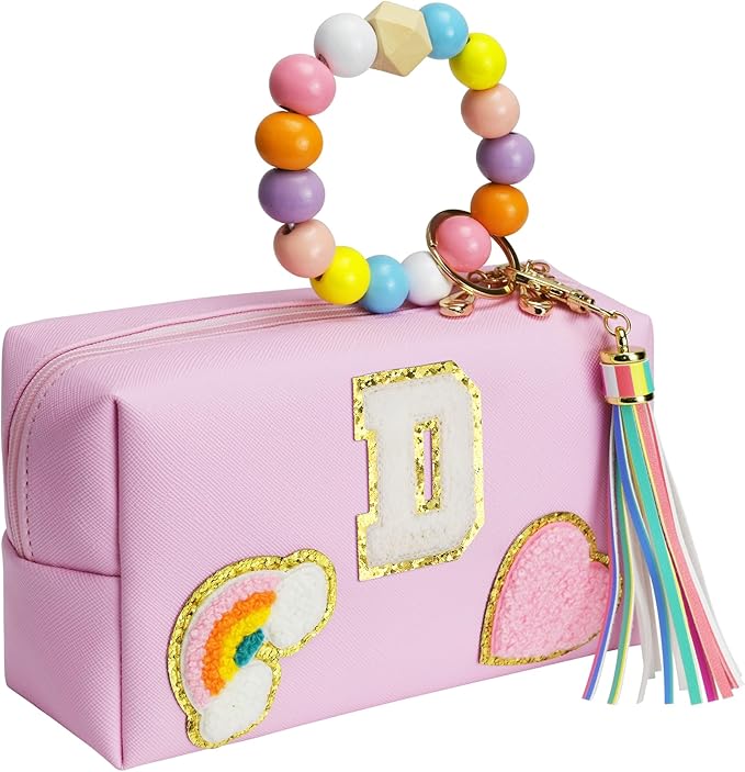 Elilier 9 year old girl party favors, Monogrammed Gift for Girls Pink D