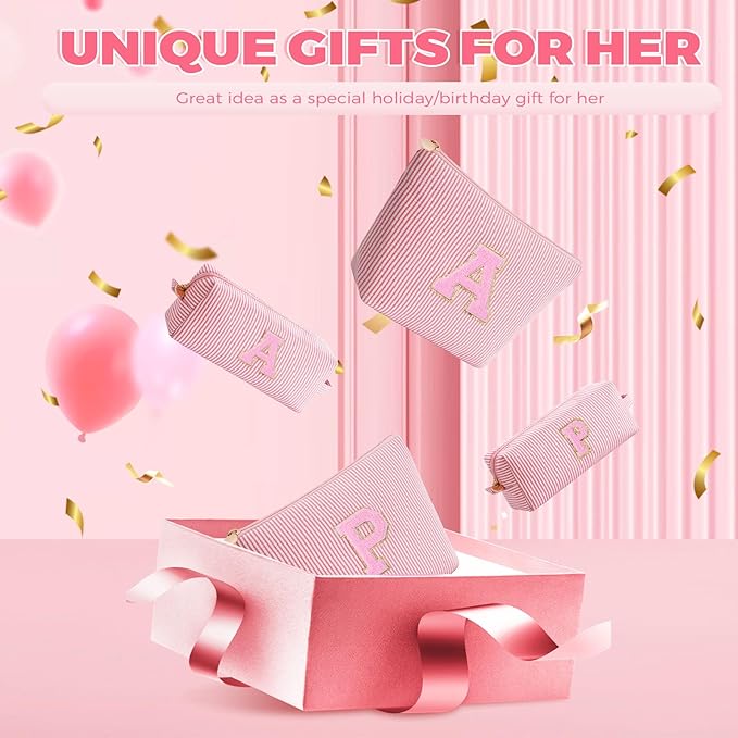 Btffitting Gifts for Teen Girls Women - Birthday Gifts for 10 11 12 13 14 15 16 17 18 Years Old Girl,Makeup Bag Cosmetic Bag,Teacher Gift Trendy Stuff Toiletry Bag - Peach,J
