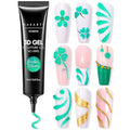 Makartt 3D Nail Gel, 15g Tinsel Green Sculpting Gel Glue for Drawing