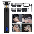 Professional Hair Trimmer for Men, Beard Trimmer Hair Clippers for Men, Cordless Rechargeable Hair Trimmer Metal Body Cutting Grooming Kit,Beard Shaver Barbershop (Bronze with LCD)