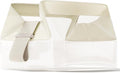 Cadence Parcel - Clear Travel Kit with Zipperless Magnetic Closure - Pebble, Medium - Durable, Leak-Resistant and TSA Approved Toiletry Bag - Modular Organization - Recycled TPU (1 Qt)
