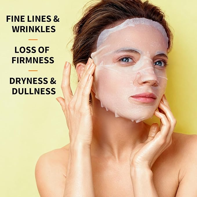 RAZUYEN Firming and Moisturizing Face Sheet Masks, Pack of 10
