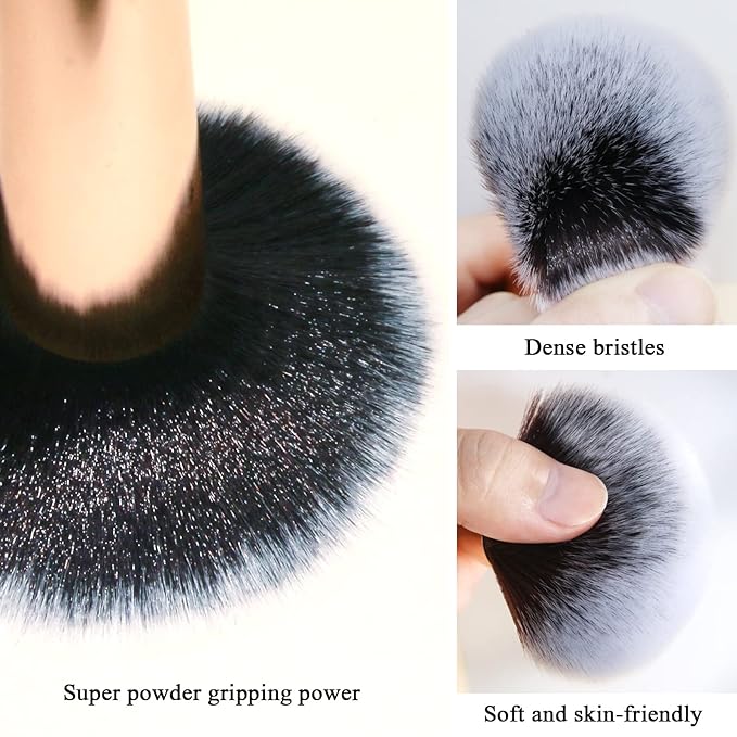 Makeup Brushes, Large Powder Brush & Foundation Brush Flawless Finish