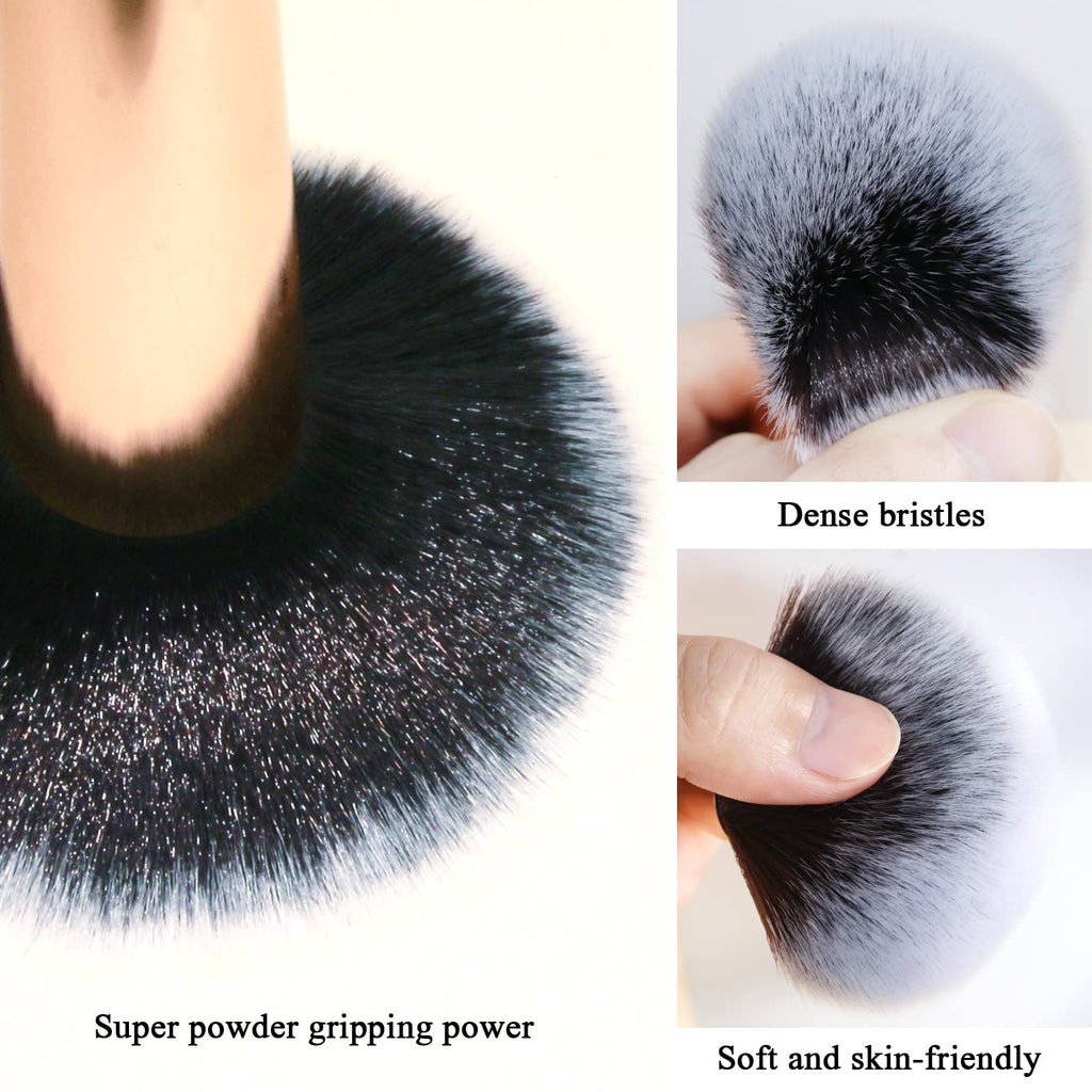 Makeup Brushes, Large Powder Brush & Foundation Brush Flawless Finish