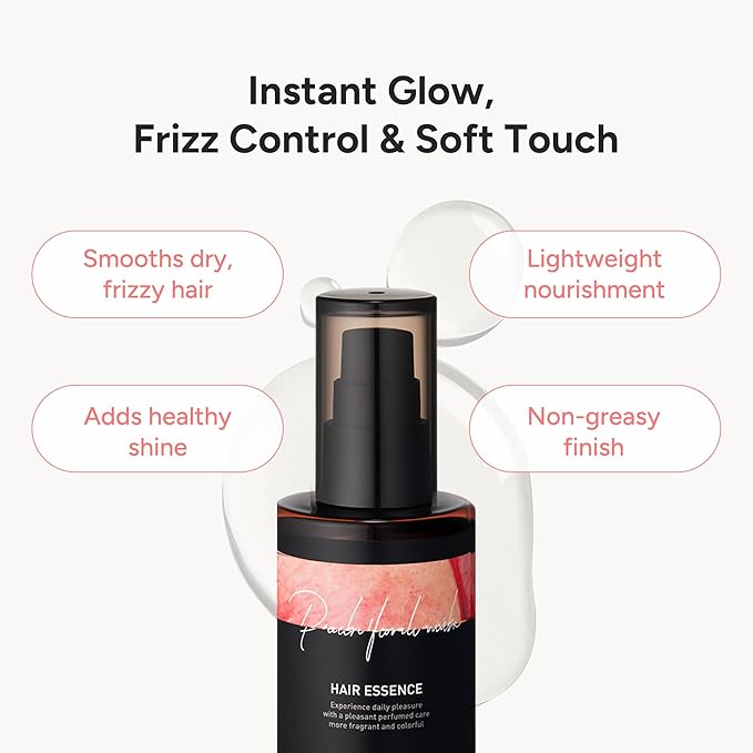 BANANAL 2-in-1 Hair Serum & Perfume Oil - Korean Hair Care, Moroccan Argan Oil & 12 Amino Acids for Dry Damaged Hair, Anti-Frizz Glass Hair Shine, Paraben-Free, Peach Floral Musk, 3.38 fl oz