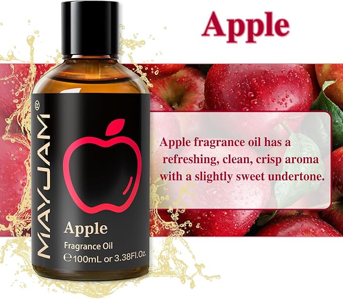 MAYJAM Apple Fragrance Oil for Diffusers, 3.38 FL.OZ