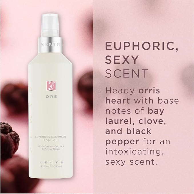Zents Luminous Cashmere Body Oil (Ore Fragrance) 8 fl oz