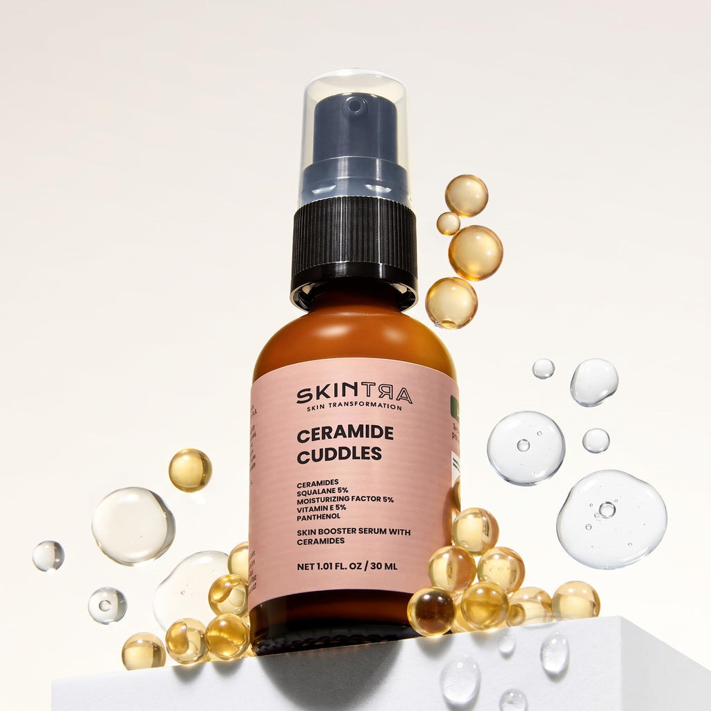 SkinTra Ceramide Cuddles - Regenerating Ceramide Serum for Barrier Repair and Hydration – Calming and Redness-Reducing – All Skin Types – 30 ml/Net 1.01 Fl. Oz