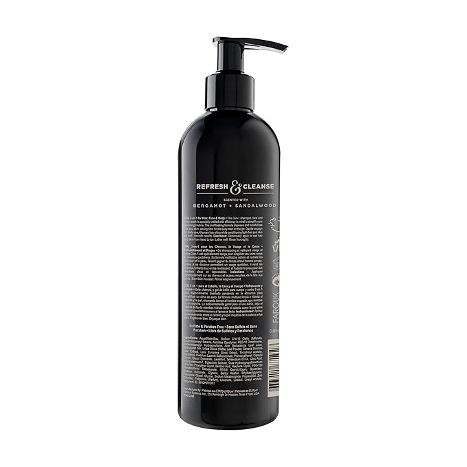 CHI pour Homme 3-in-1 Cleansing Hair, Face & Body Wash for Men, 11.5 oz