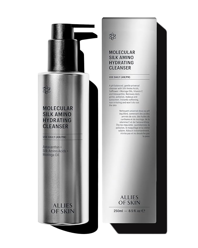 Allies of Skin Hydrating Silk Amino Face Cleanser, 8.45 Fl Oz
