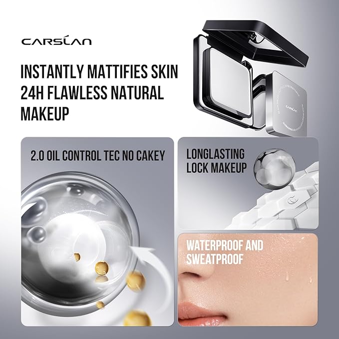 CARSLAN 2.0 Black Magnet Soft Focus Pressed Setting Powder For Oil Control