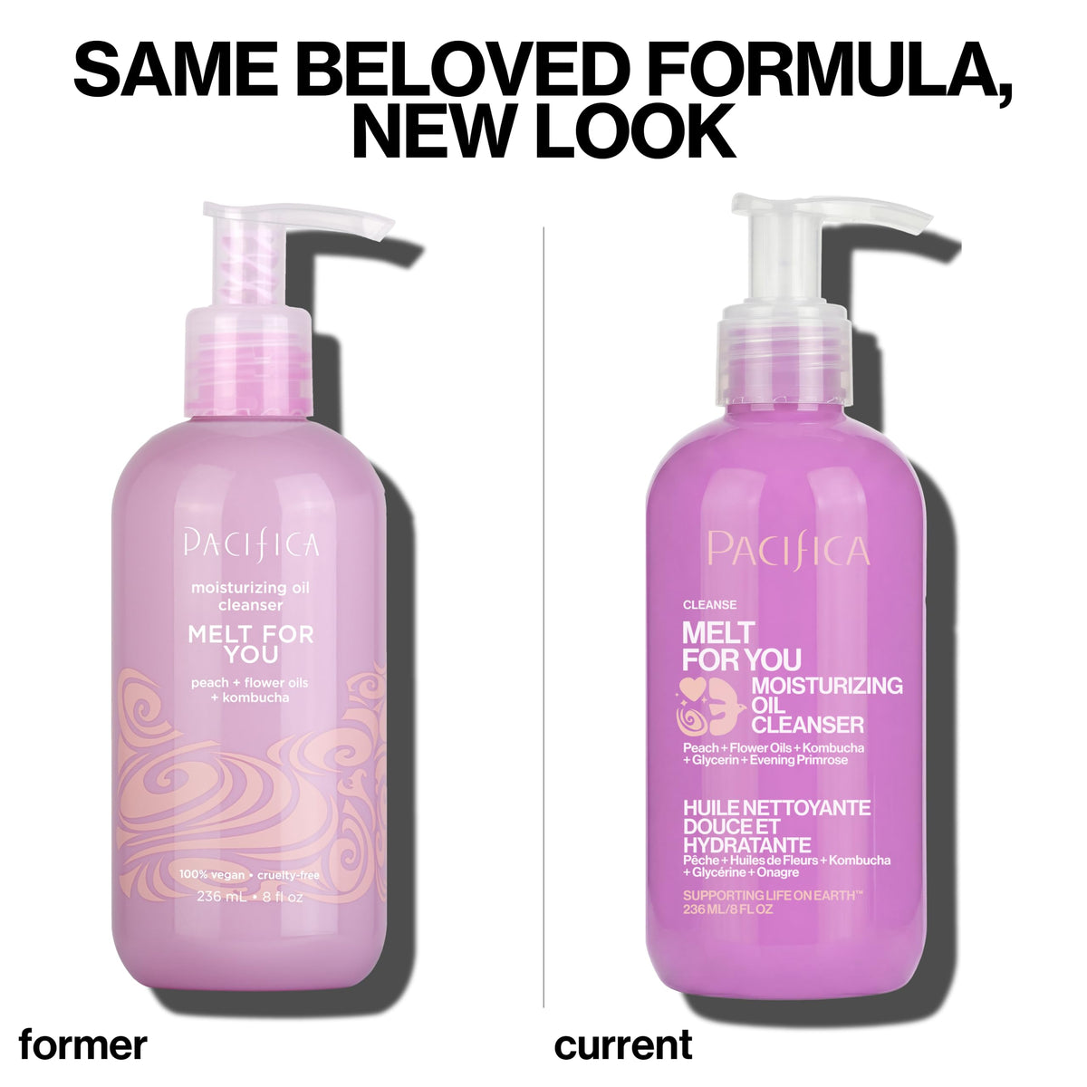 Pacifica Melt For You Facial Cleansing Oil – Hydrating Daily Face Wash & Makeup Remover Oil Cleanser for All Skin Types, Gentle Non-Comedogenic, Vegan, Clean Beauty, Dermatologist Tested 8 fl oz
