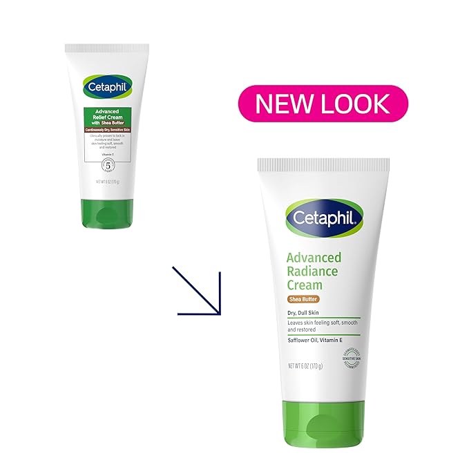 Cetaphil Advanced Radiance Face Cream, Shea Butter, Fragrance Free, 6 oz