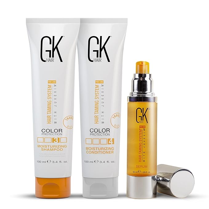 GK HAIR Color Protection Moisturizing Shampoo and Conditioner with Argan Hair Oil Combo free from Paraben and Sulfae for Damaged Frizzy Oily and Dry Hairs