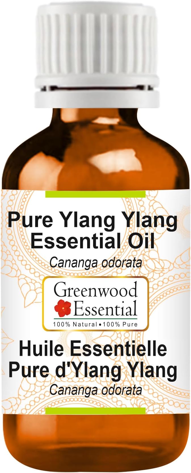 Greenwood Essential Ylang Ylang Essential Oil (Cananga odorata) Pure | Non-Sticky | Non-Greasy | Lightweight | Men & Women | All Skin Types | Steam Distilled 30ml (1 oz)