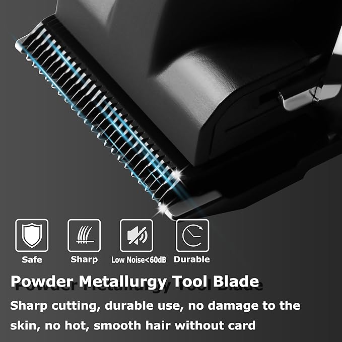 KEMEI Hair Clippers for Men, Professional Clipper and Trimmers Set, Cordless Zero Gap Trimmer for Men with LED Display, 11 Guide Combs
