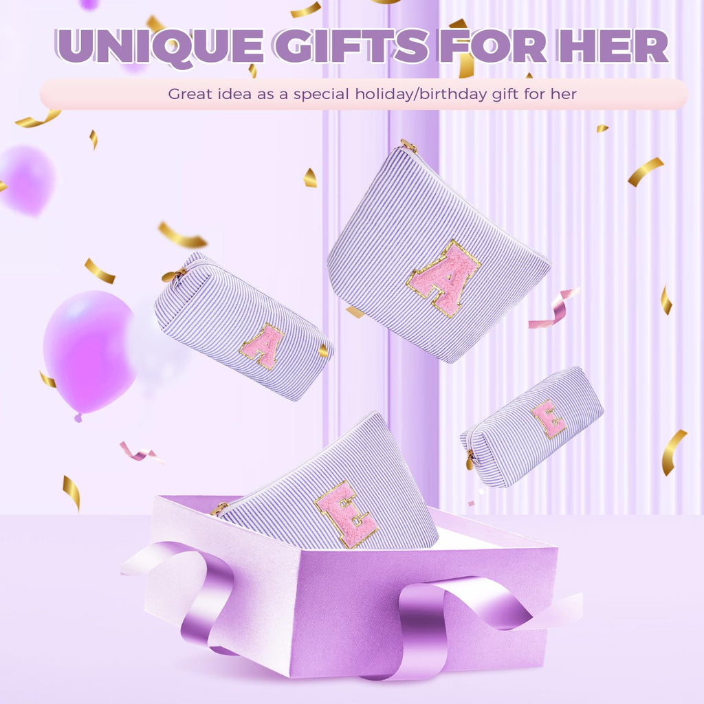 Btffitting Gifts for Teen Girls Women - Birthday Gifts for 10 11 12 13 14 15 16 17 18 Years Old Girl,Makeup Bag Cosmetic Bag,Teacher Gift Trendy Stuff Toiletry Bag - Lavender,M
