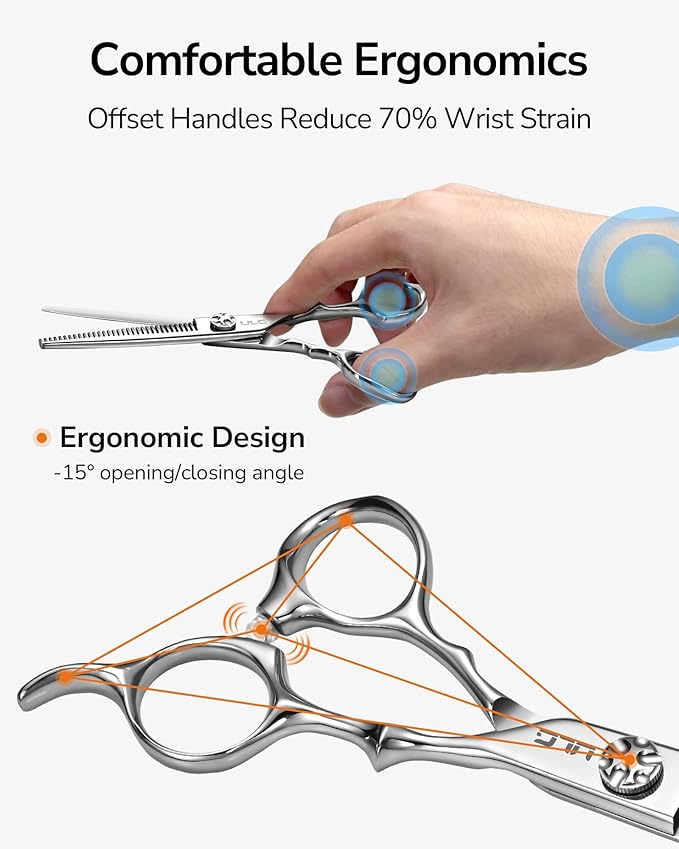 ULG Professional Hair Thinning Scissors 32-Teeth 440C Texturizing Shears