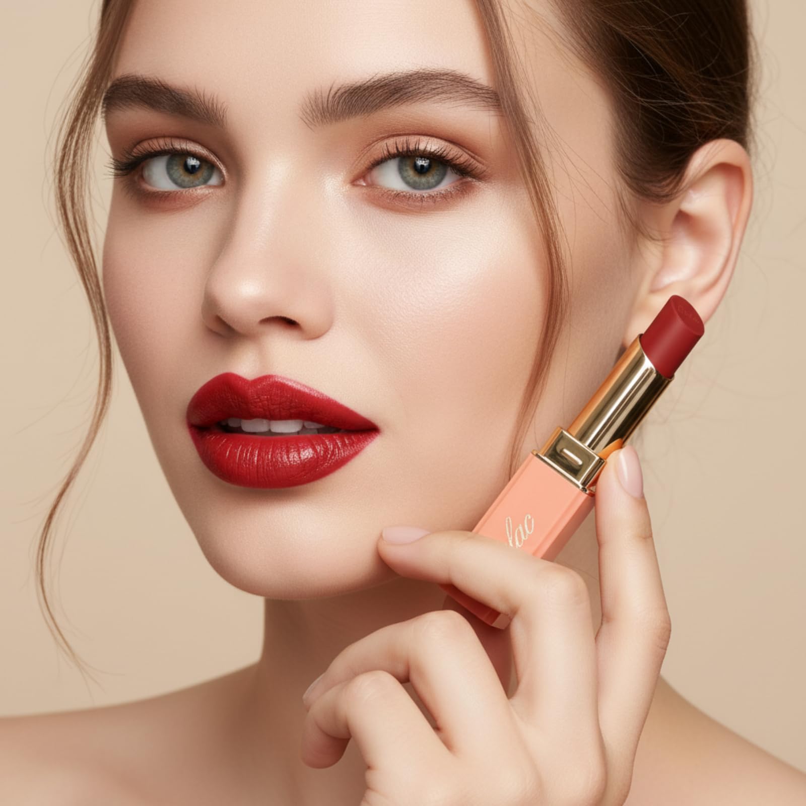 Oulac Red Lipsticks for Women, Deep Red Matte Lipstick, Full Coverage Lip Color, Satin Matte Finish, Cream Texture, Hydrating, Infused with Hyaluronic Acid, Vegan & Clean Beauty 4g SG07 Body Heat