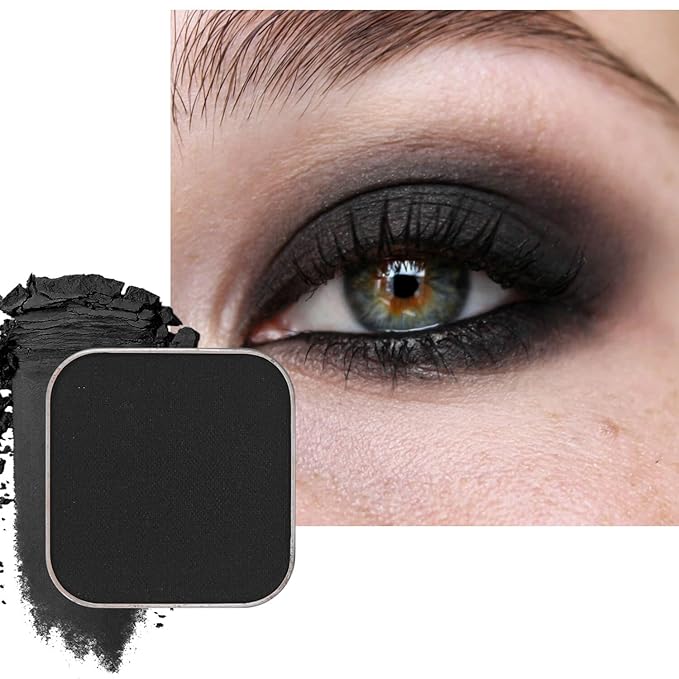 Fillwie Intense Black Matte Eyeshadow Single Refill Pan - Midnight Noir
