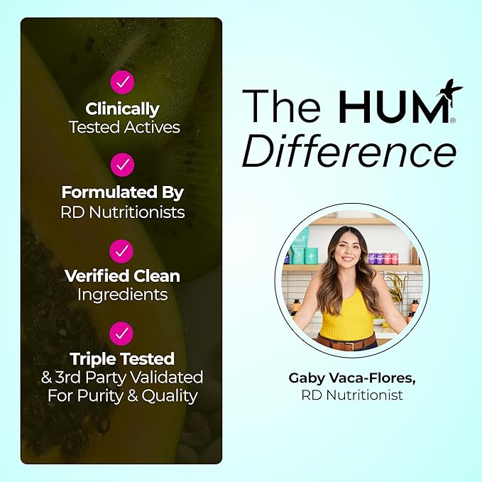 HUM Daily Cleanse Skin Health Supplement, Clear Skin Support, 60 Count