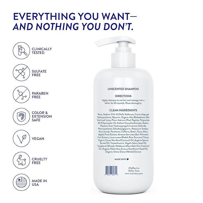 Routine Wellness Anti-Thinning Volumizing Shampoo - Unscented (Pack of 2)