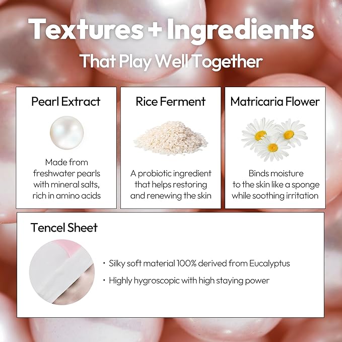 LAPCOS K Beauty Pearl Sheet - Revitalizing Face Mask (Pack of 5)