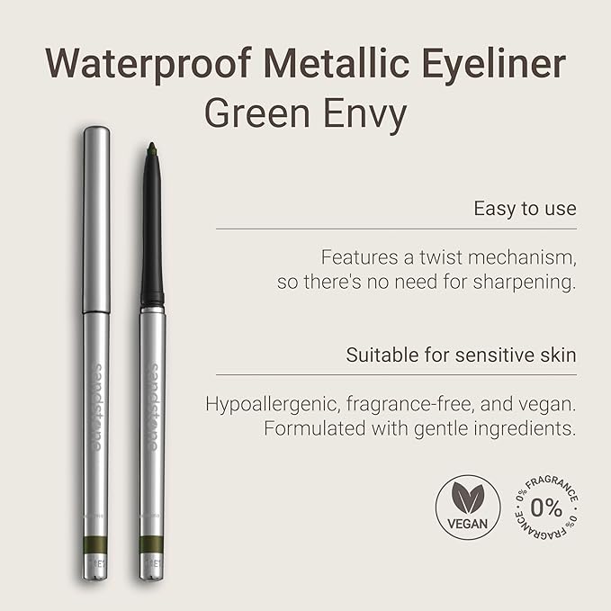 Sandstone Scandinavia Hypoallergenic Waterproof Eyeliner Pencil (Green)