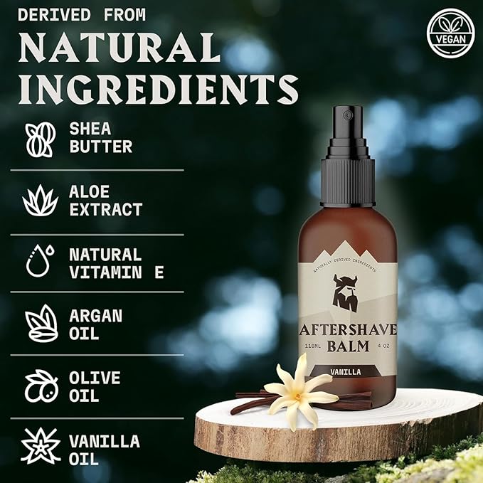 Striking Viking Aftershave Balm - 4 Fl Oz, Vanilla Scent